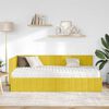 vidaXL Struttura Letto Angolare con Materasso 2 pcs Giallo Velluto