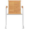 vidaXL Sedie da Giardino 2 pz con Cuscini in Legno di Teak e Acciaio