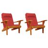 vidaXL Cuscini per Sedia Adirondack 2 pz Rosso in Tessuto Oxford
