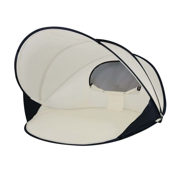 DERYAN Tenda da Spiaggia di Lusso Pop-up XXL 155x133x95 cm Crema