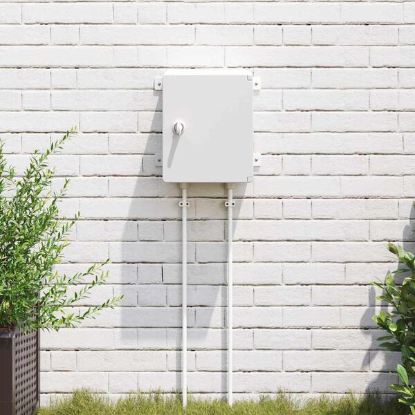 vidaXL Armadio di Controllo Grigio 47 x 20 x 60 cm Plastica ABS