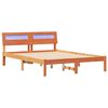 vidaXL Struttura del letto Marrone cerato 140 x 190 cm Pino massello