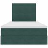 vidaXL Letto con contenitore e LED Verde Scuro 120 x 200 cm Velluto