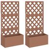 vidaXL Fioriere a Traliccio 2pz Marroni 65x33x135 cm WPC