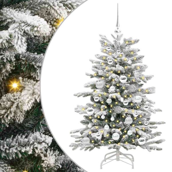 vidaXL Albero di Natale Artificiale con Rami Pieghevoli Bianco 120 cm