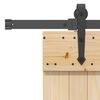 vidaXL Porta Scorrevole con Set Hardware 85x210 cm Legno Massello Pino