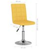 vidaXL Sedie da Pranzo Girevoli 2 pz Giallo Senape in Tessuto