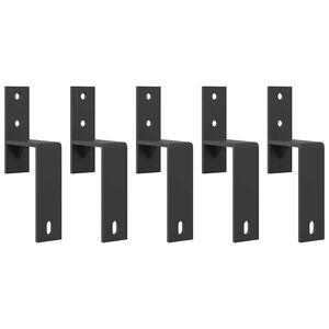 vidaXL Staffe Bypass Porta Fienile 5 pz Guide Piatte Acciaio Carbonio