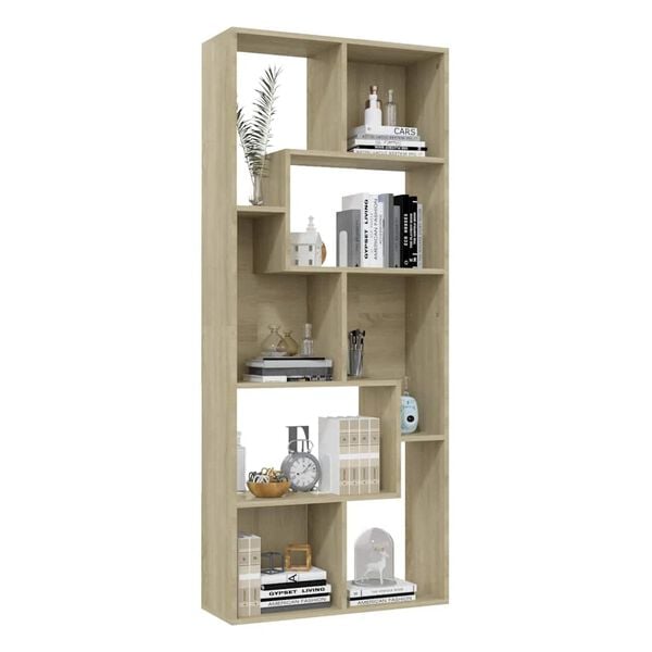 vidaXL Libreria Rovere Sonoma 67x24x161 cm in Legno Multistrato