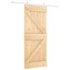 vidaXL Porta scorrevole Naturale e Bianco 80 x 210 cm