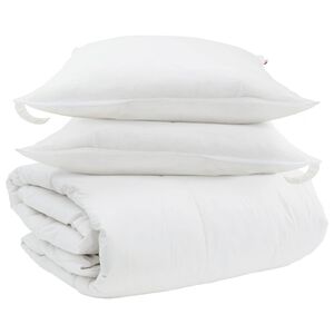 vidaXL Set di Piumoni con cuscino 3 pz Bianco Piuma d'anatra