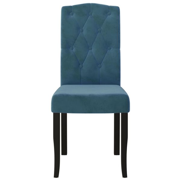 vidaXL Sedie da Pranzo 6 pz Blu in Velluto