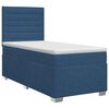 vidaXL Letto box spring con materasso Blu 90 x 190 cm Tessuto