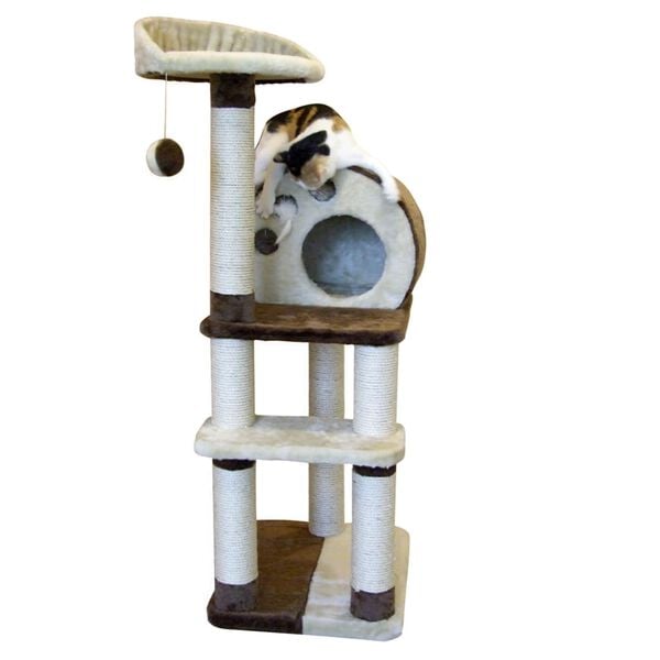 Kerbl Palo Tiragraffi per Gatti Planet X 127 cm Marrone e Beige