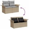 vidaXL Set Divano da Giardino 8 pcs Beige e Grigio Chiaro polyrattan