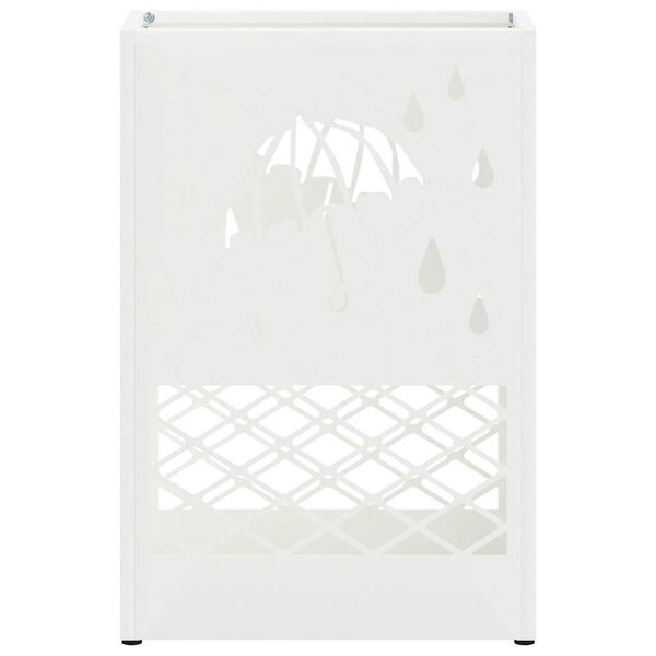 vidaXL Supporto per Ombrellone Bianco 28 x 12 x 41 cm Acciaio