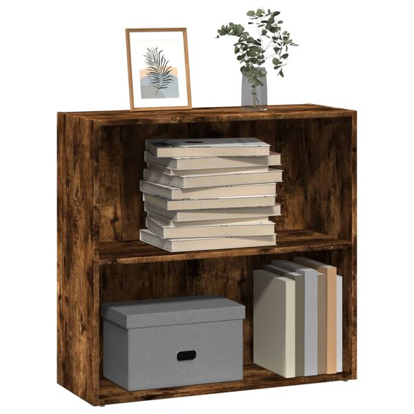 vidaXL Libreria Rovere Fumo 80x30x77 cm in Legno Multistrato