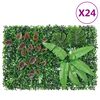 &nbsp;vidaXL Recinzione Piante Artificiali&nbsp;24 pz Verde 40x60 cm