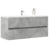 vidaXL Mobile Lavabo Grigio Cemento 100x38,5x45cm in Legno Multistrato