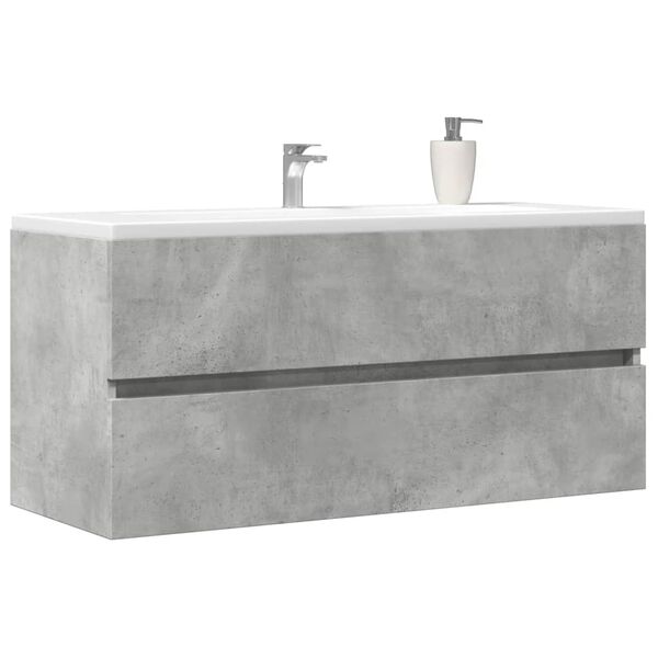 vidaXL Mobile Lavabo Grigio Cemento 100x38,5x45cm in Legno Multistrato