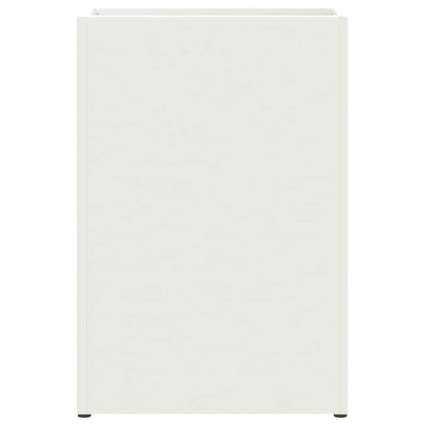 vidaXL Supporto per Ombrellone Bianco 28 x 12 x 41 cm Acciaio