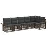 vidaXL Set Divano da Giardino 6 pz 6-Posti Grigio polyrattan