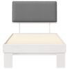 vidaXL Letto con Testiera Rivestita Grigio chiaro 100 x 200 cm