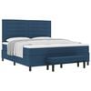 vidaXL Letto a molle con testiera Blu 180 x 200 cm Tessuto