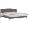 vidaXL Struttura del letto con testiera Grigio 200 x 200 cm Similpelle