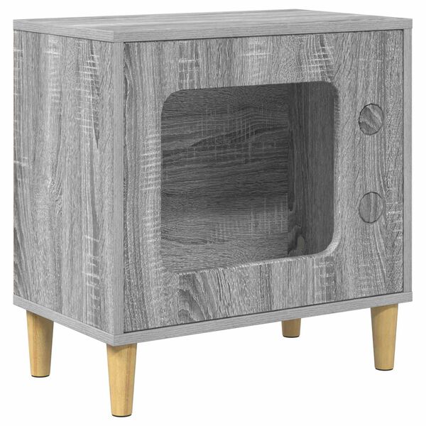 vidaXL Casa per Gatti Grigio Sonoma 51 x 30 x 52 cm Legno multistrato