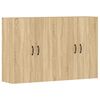 vidaXL Armadietti a Parete 2 pz Rovere Sonoma in Legno Multistrato