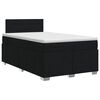 vidaXL Letto box spring con materasso Nero 120 x 190 cm Tessuto