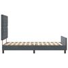 vidaXL Letto a molle con testiera Grigio scuro 90 x 200 cm Velluto
