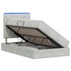 vidaXL Letto con contenitore LED e materasso Grigio Chiaro