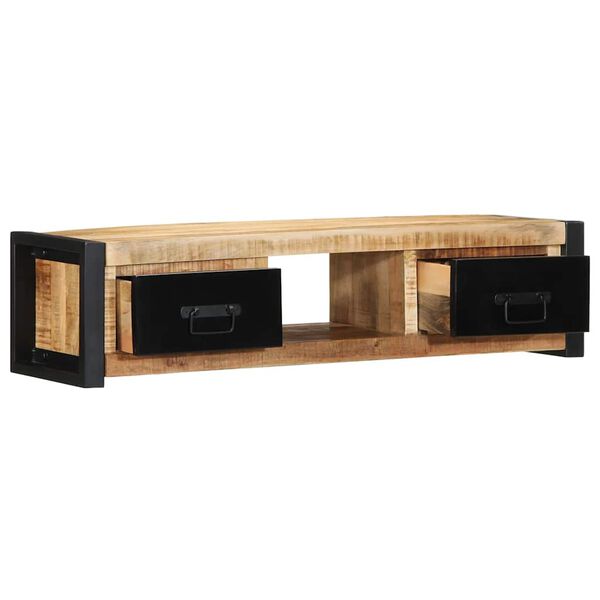 vidaXL Mobile Porta TV 100x30x25 cm in Legno Massello di Mango Grezzo