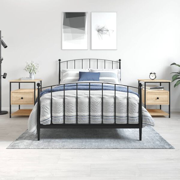 vidaXL Comodini 2 pz Rovere Sonoma 40x42x56 cm in Legno Multistrato