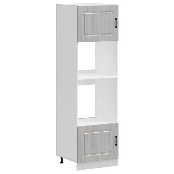 vidaXL Armadi Forno 2 pz Kalmar Grigio Sonoma in Legno Multistrato