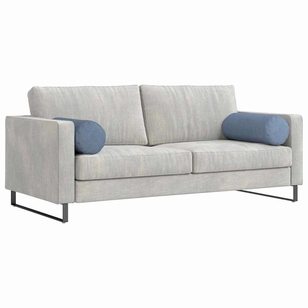 vidaXL Cuscini a rullo 2 pcs Blu &Oslash; 25 x 70 cm Tessuto in Cords