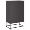 vidaXL Credenza Nera 68x39x111,5 cm in Acciaio
