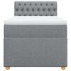 vidaXL Giroletto a Molle con Materasso Grigio Chiaro100x200 cm Tessuto