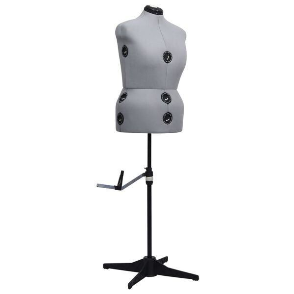 vidaXL Manichino Femminile Regolabile Grigio Taglia L 44-50