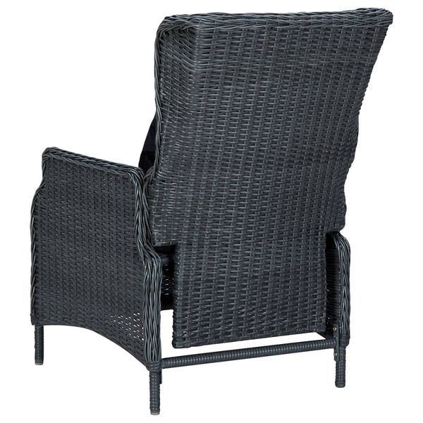 vidaXL Set da Pranzo da Giardino 9pz e Cuscini Polyrattan Grigio Scuro