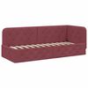 vidaXL Cornice del letto ad angolo Rosso Vino 80 x 200 cm Tessuto
