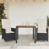 vidaXL Set da Pranzo da Giardino 9 pz con Cuscini Nero in Polyrattan