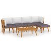 vidaXL Set Divani da Giardino 6 pz con Cuscini in Massello di Acacia