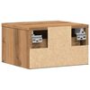 vidaXL Comodino a Muro Rovere Artigianale 34x30x20 cm