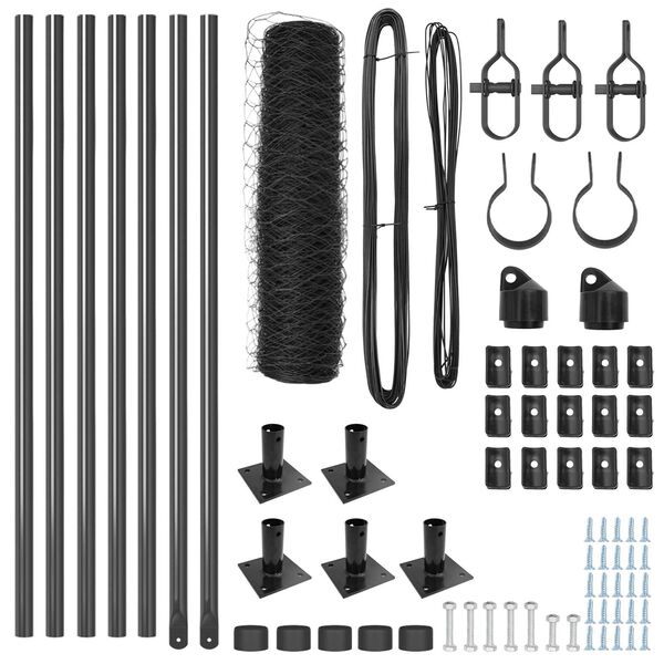 vidaXL Palo della recinzione Grigio 10 x 0,6 m (rete 36 mm)