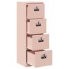 vidaXL Armadio per File con cassetto Rosa 44 x 50 x 106.5 cm