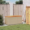 vidaXL Contenitore da Giardino Beige 110x50x54 cm Polyrattan e Acacia