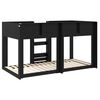 vidaXL Letto a Castello per Bambini Rovere Nero 75 x 190 cm